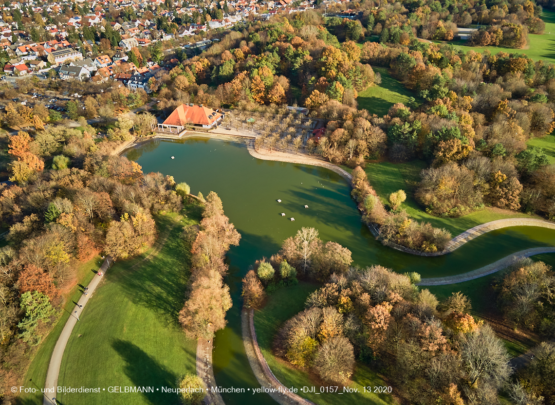13.11.2020 - der Ostpark mit See und Biergarten in Neuperlach